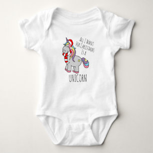 Body Para Bebé Navidades Unicorn Baby Bodysuit