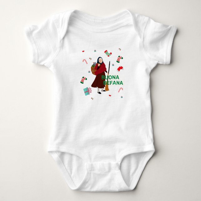 Body Para Bebé navidades Witch buona Befana (Anverso)