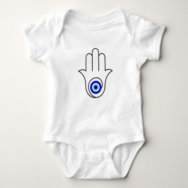 Body Para Bebé Nazar Evil Oye Protection Baby Bodysuit (Anverso)
