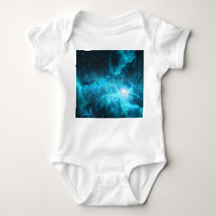 Body Para Bebé Nebulosa de origen, luz azul, astronomía.