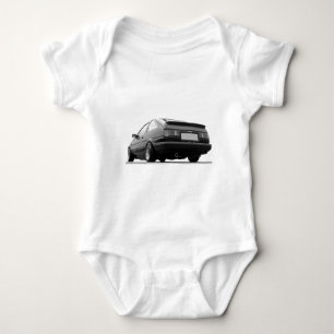 Body Para Bebé Negro AE86 y blanco