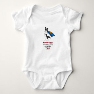 Body Para Bebé Negro estupendo del border collie