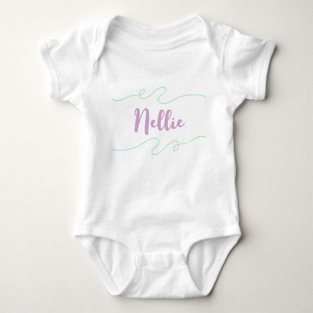 Body Para Bebé Nellie Nombre Personalizado Niños Chicas Nombre de (Anverso)