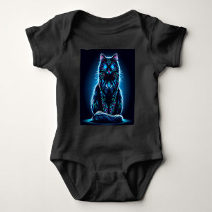 Body Para Bebé Neon Cat Vivid Background-97948