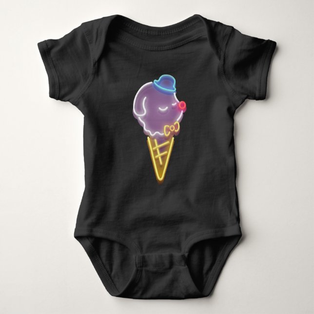 Body Para Bebé Neon Ice Cream Dog (Anverso)