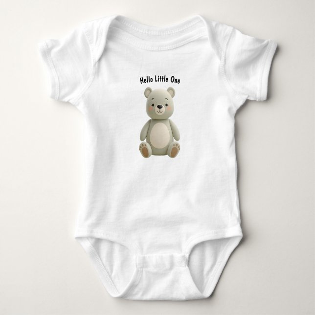 Body Para Bebé Neutral Bear Baby Bodysuit – Newborn Gift (Anverso)