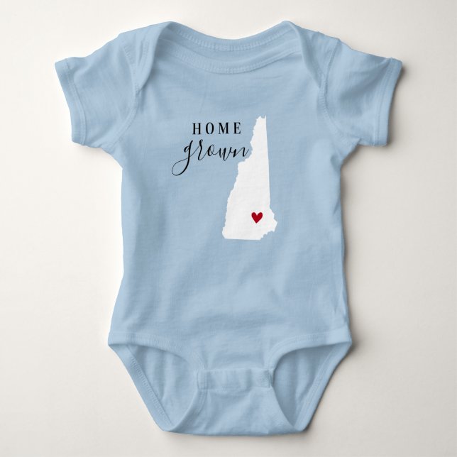 Body Para Bebé New Hampshire Home Grown State Tee (Anverso)