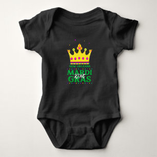 Body Para Bebé New Orleans Mardi Gras King Baby Bodysuit
