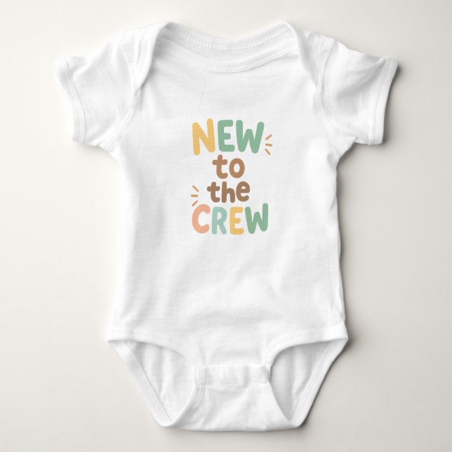 Body Para Bebé New to the Crew Baby Bodysuit Design (Anverso)