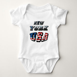 Body Para Bebé New York Picture and USA Text