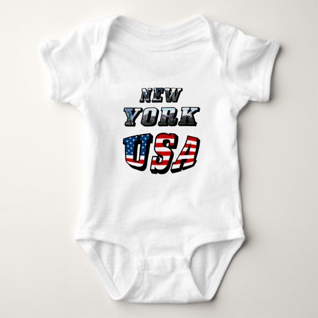 Body Para Bebé New York Picture and USA Text (Anverso)