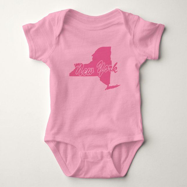 Body Para Bebé New York Shape Baby Bodysuit (Anverso)