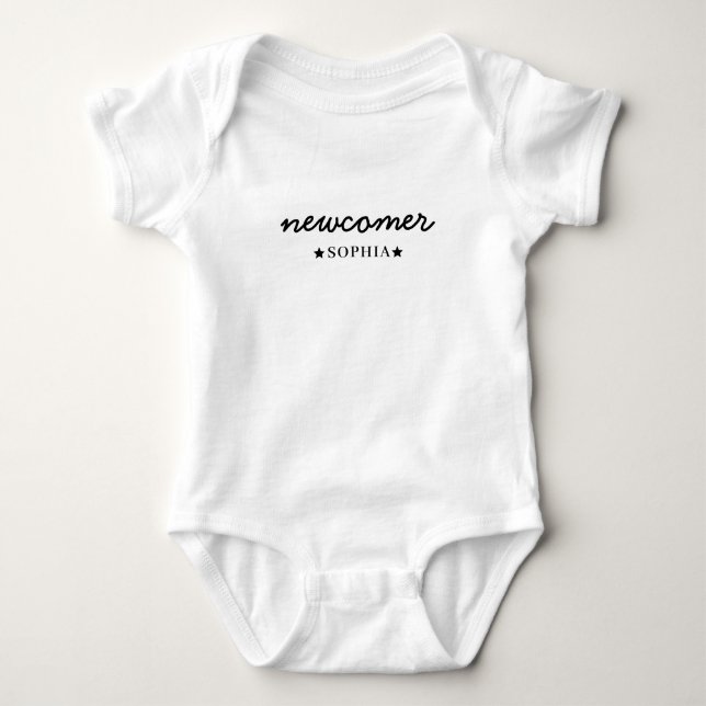Body Para Bebé Newborn Newbie Cute First Days Baby Quote (Anverso)