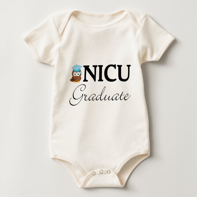 Body Para Bebé NICU Graduate Baby Boy camiseta (Anverso)