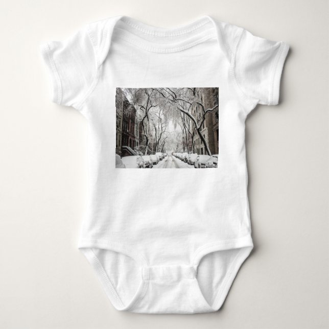 Body Para Bebé Nieve de Navidades urbanos en Brooklyn NY (Anverso)