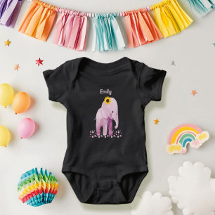 Body Para Bebé Niña Adorable Elefante Con Nombre