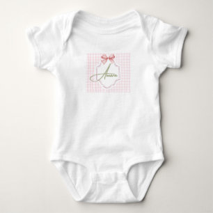 Body Para Bebé Niña Amara Personalizada Bow&Gingham