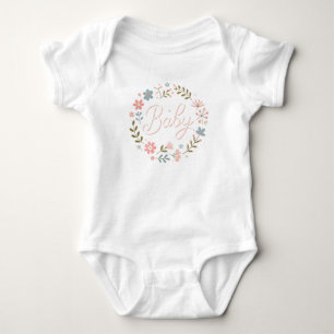 Body Para Bebé Niña bebé - Diseño de "bebé" floral