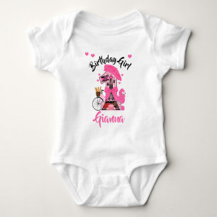 Body Para Bebé Niña de primer cumpleaños en la Torre Eiffel de Pa