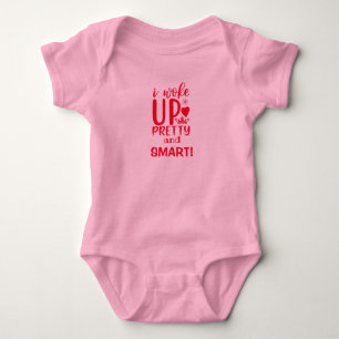 Body Para Bebé ¡Niña de una sola pieza despertando BONITO y SMART