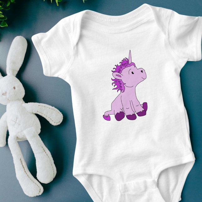 Body Para Bebé Niña de unicornio rosa (Subido por el creador)