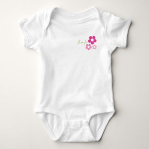 Body Para Bebé Niña flor con nombre - Infante