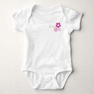 Body Para Bebé Niña flor con nombre - Infante