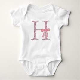 Body Para Bebé Niña inicial personalizada "H"