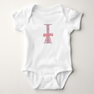 Body Para Bebé Niña inicial personalizada "I"