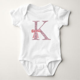 Body Para Bebé Niña inicial personalizada "K"
