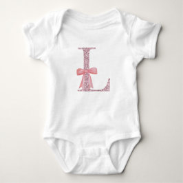 Body Para Bebé Niña inicial personalizada "L"