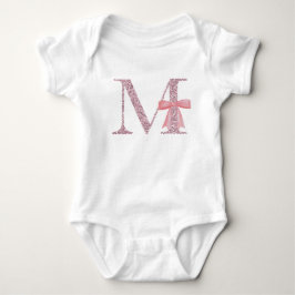 Body Para Bebé Niña inicial personalizada "M"