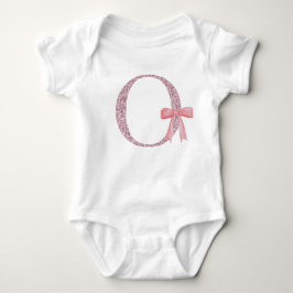 Body Para Bebé Niña inicial personalizada "O"