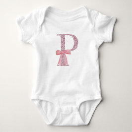 Body Para Bebé Niña inicial personalizada "P"