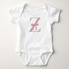 Body Para Bebé Niña inicial personalizada "Z"
