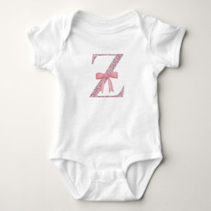 Body Para Bebé Niña inicial personalizada "Z"