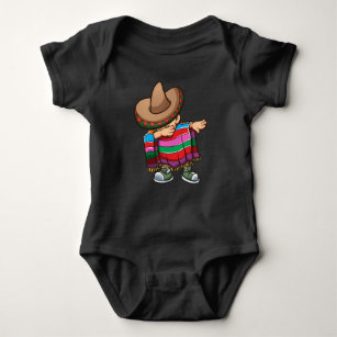 Body Para Bebé Niña mexicana con Sombrero y Sombrero