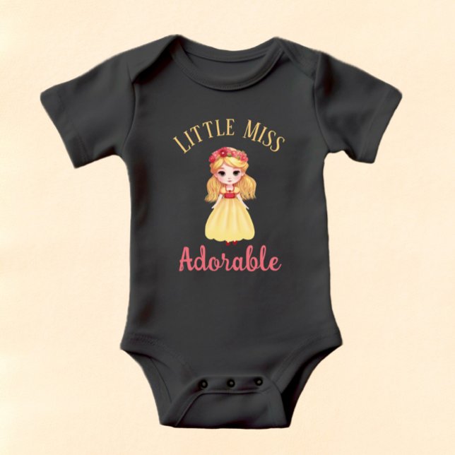 Body Para Bebé Niña pequeña con vestido amarillo (Subido por el creador)