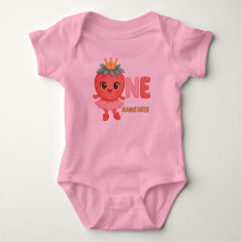 Body Para Bebé Niña Personalizada de Cumpleaños de Fresa