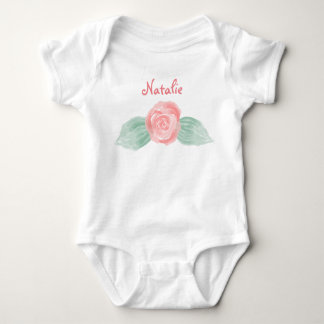 Body Para Bebé Niña Rosa Rosa Personalizada