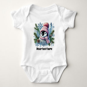 Body Para Bebé Niñas cuteadas Pingüino de invierno