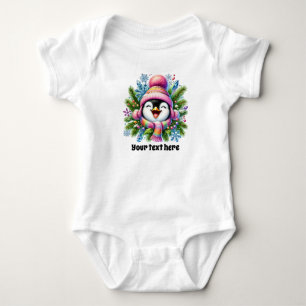 Body Para Bebé Niñas cuteadas Pingüino de invierno