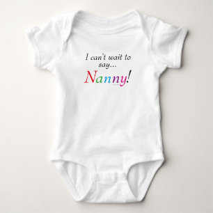Body Para Bebé Niñera bebé dice camisas de infantes divertidas