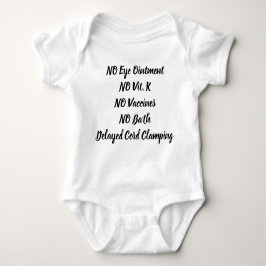 Body Para Bebé Ningún plan del nacimiento de las vacunas