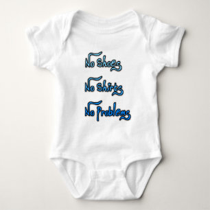 Body Para Bebé Ningunos zapatos o camisa, ningunos problemas