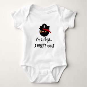 Body Para Bebé ninja del pirata, soy un Ninja….UN NINJA DEL
