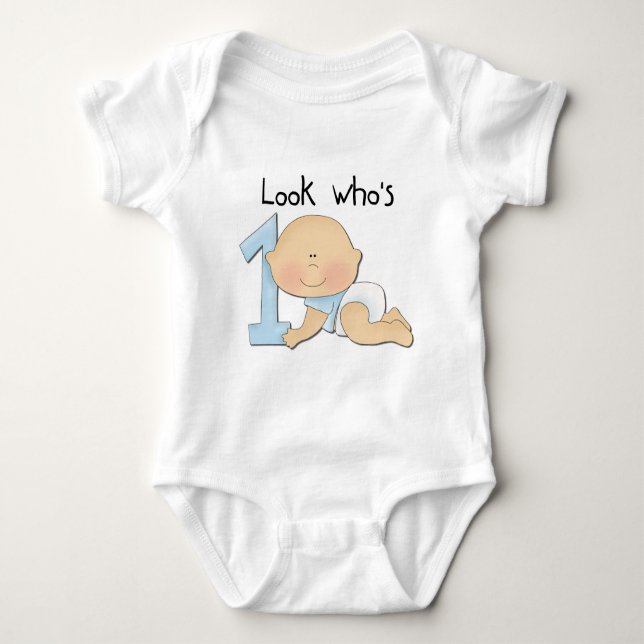 Body Para Bebé Niño blanco camisas de cumpleaños y regalos (Anverso)