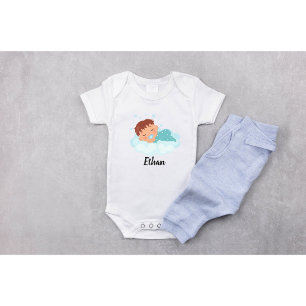 Body Para Bebé Niño con traje de nubes