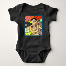 Body Para Bebé Niño curioso y sus animales caprichosos