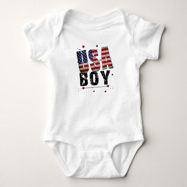 Body Para Bebé Niño de EEUU (Anverso)